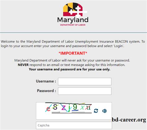 maryland beacon login